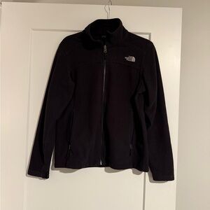 North Face black fleece zip up jacket